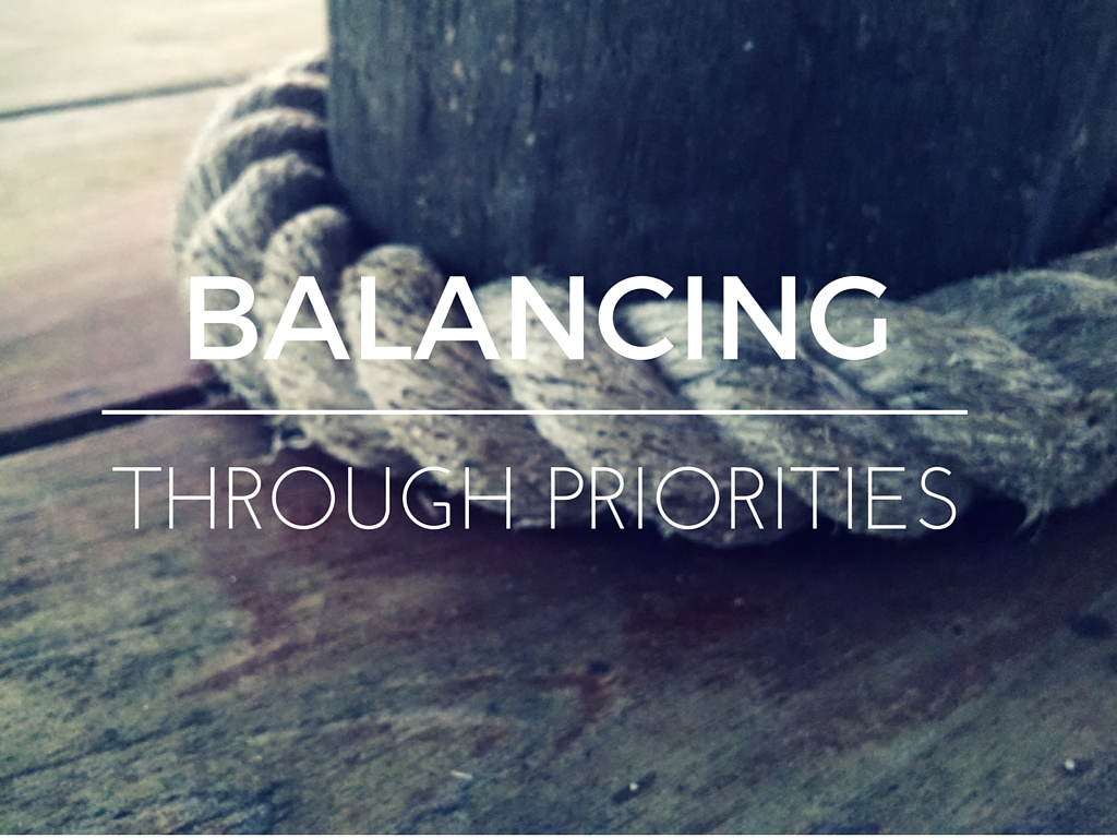 Balancing life through&nbsp;priorities